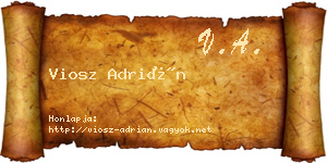 Viosz Adrián névjegykártya